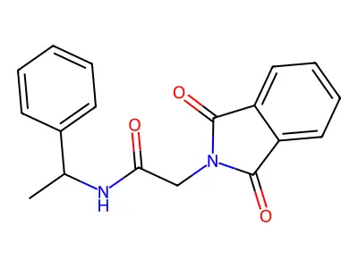 2-(1,3-dioxo-1,3-dihydro-2H-isoindol-2-yl)-N-(1-phenylethyl)acetamide structure
