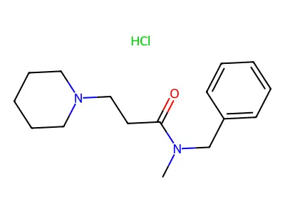 1-Piperidinepropionamide, N-(alpha-methylbenzyl)-, hydrochloride structure