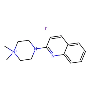1,1-Dimethyl-4-(2-quinolyl)piperazinium structure