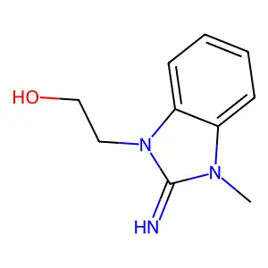 2-(2-imino-3-methyl-2,3-dihydro-1H-benzimidazol-1-yl)ethanol structure
