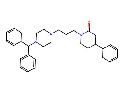 2-Piperidinone, 1-(3-(4-(diphenylmethyl)-1-piperazinyl)propyl)-4-phenyl- structure
