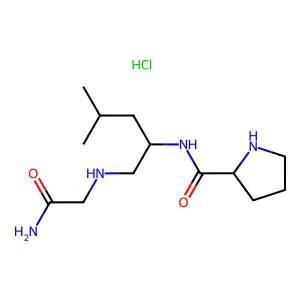 Prolyl-leucyl-psi(methylamino)glycinamide structure
