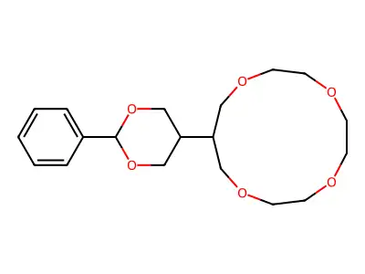 1,4,7,10-Tetraoxacyclotridecane, 12-(2-phenyl-1,3-dioxan-5-yl)- structure
