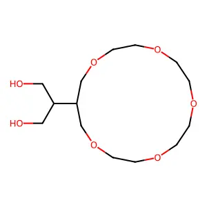 3-(1,3-Dihydroxyisopropyl)-1,5,8,11,14-pentaoxacyclohexadecane structure