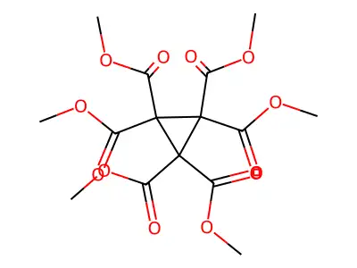 Hexamethyl cyclopropane-1,1,2,2,3,3-hexacarboxylate structure