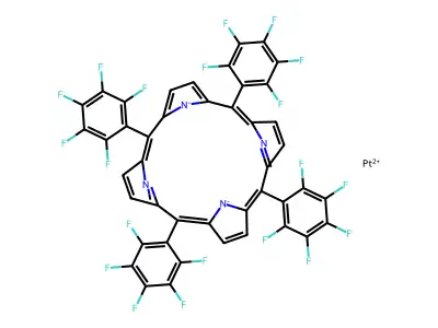 Platinum tetrakis(pentafluorophenyl)porphyrin structure