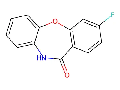 Dibenz(b,f)(1,4)oxazepin-11(10H)-one, 3-fluoro- structure