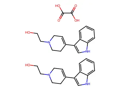 1(2H)-Pyridineethanol, 3,6-dihydro-4-(3-indolyl)-oxalate (2:1) structure