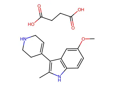 1H-Indole, 5-methoxy-2-methyl-3-(1,2,3,6-tetrahydro-4-pyridinyl)-, succinate structure