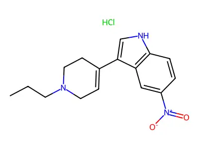 1H-Indole, 5-nitro-3-(1,2,3,6-tetrahydro-1-propyl-4-pyridinyl)-, monohydrochloride structure