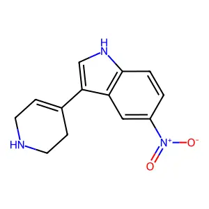 5-nitro-3-(1,2,3,6-tetrahydropyridin-4-yl)-1H-indole structure