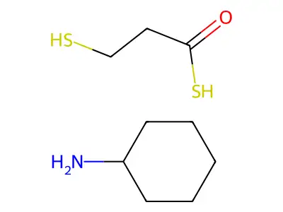Propanethioic acid, 3-mercapto-, compd. with cyclohexanamine (1:1) structure