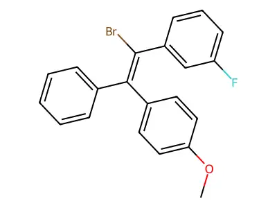 Anisole, p-(beta-bromo-m-fluoro-alpha-phenylstyryl)- structure