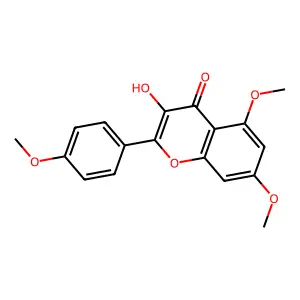 3-Hydroxy-5,7-dimethoxy-2-(4-methoxyphenyl)chromen-4-one structure