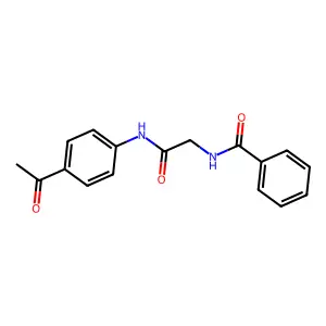 N-[2-(4-acetylanilino)-2-oxoethyl]benzenecarboxamide structure
