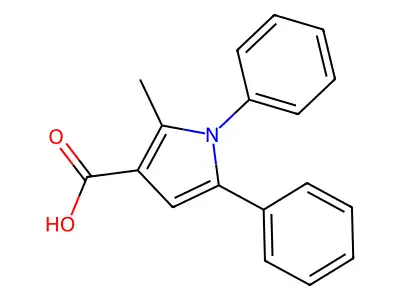 2-methyl-1,5-diphenyl-1H-pyrrole-3-carboxylic acid structure