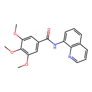 3,4,5-trimethoxy-N-quinolin-8-ylbenzamide structure