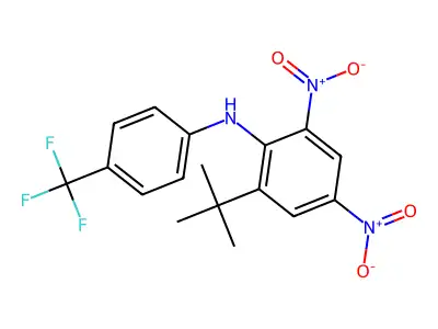 2-tert-Butyl-4,6-dinitro-4'-(trifluoromethyl)diphenylamine structure