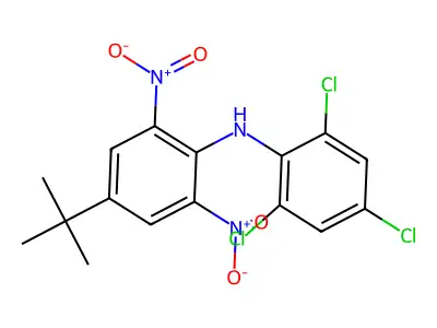 4-tert-Butyl-2,6-dintro-2',4',6'-trichlorodiphenylamine structure