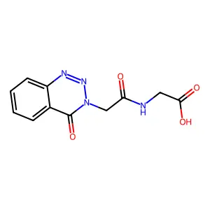 Glycine, N-[(4-oxo-1,2,3-benzotriazin-3(4H)-yl)acetyl]- structure