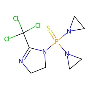 1-(Bis-aziridin-1-YL-phosphinothioyl)-2-trichloromethyl-4,5-dihydro-1H-imidazole structure
