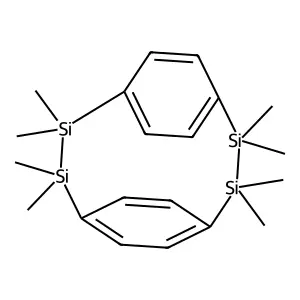 1,1,2,2,9,9,10,10-Octamethyl-1,2,9,10-tetrasila(2.2)paracyclophane structure