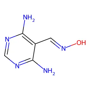 N-[(4,6-diaminopyrimidin-5-yl)methylidene]hydroxylamine structure