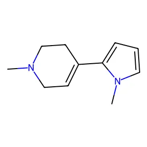 1-Methyl-4-(methylpyrrol-2-yl)-1,2,3,6-tetrahydropyridine structure