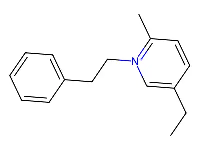 5-Ethyl-2-methyl-1-phenethylpyridinium structure