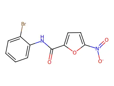 N-(2-bromophenyl)-5-nitrofuran-2-carboxamide structure
