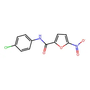 N-(4-chlorophenyl)-5-nitrofuran-2-carboxamide structure