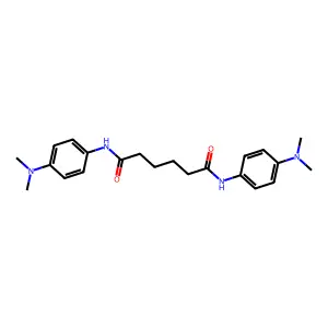 N,N'-bis[4-(dimethylamino)phenyl]hexanediamide structure