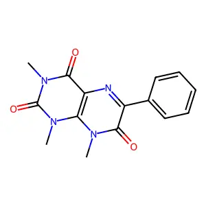 1,3,8-Trimethyl-6-phenylpteridine-2,4,7-trione structure