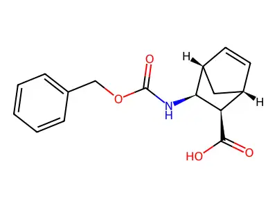3-{[(Benzyloxy)carbonyl]amino}bicyclo[2.2.1]hept-5-ene-2-carboxylic acid structure
