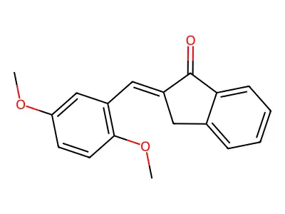2-[(2,5-dimethoxyphenyl)methylidene]-3H-inden-1-one structure