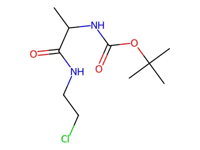 Tert-butyl 2-((2-chloroethyl)amino)-1-methyl-2-oxoethylcarbamate structure