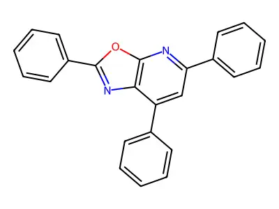 Oxazolo[5,4-b]pyridine, 2,5,7-triphenyl- structure
