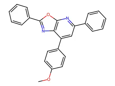 Oxazolo[5,4-b]pyridine, 7-(4-methoxyphenyl)-2,5-diphenyl- structure