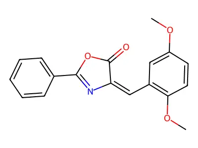 4-(2,5-Dimethoxyphenylmethylene)-2-phenyl-5-oxazolone structure