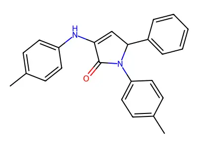 4-(4-methylanilino)-1-(4-methylphenyl)-2-phenyl-2H-pyrrol-5-one structure