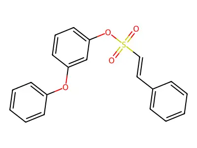 (3-Phenoxyphenyl) 2-phenylethenesulfonate structure