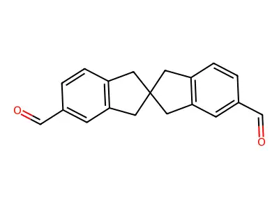 2,2'-Spirobi[2H-indene]-5,5'-dicarboxaldehyde, 1,1',3,3'-tetrahydro- structure