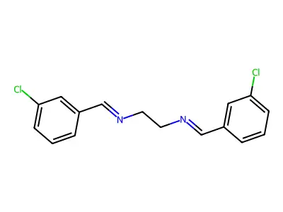N~1~,N~2~-bis[(3-chlorophenyl)methylene]-1,2-ethanediamine structure