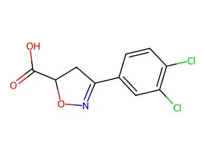3-(3,4-Dichlorophenyl)-4,5-dihydro-1,2-oxazole-5-carboxylic acid structure