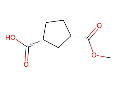 3-(甲氧羰基)环戊烷-1-甲酸 structure