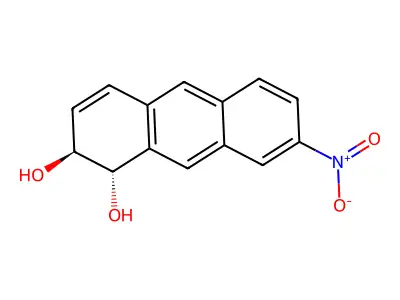 (1S,2S)-7-nitro-1,2,8a,10a-tetrahydroanthracene-1,2-diol structure