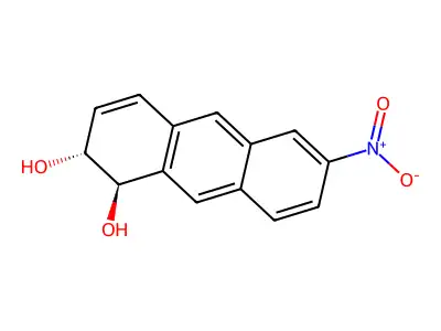2-Nitroanthracene trans-5,6-dihydrodiol structure