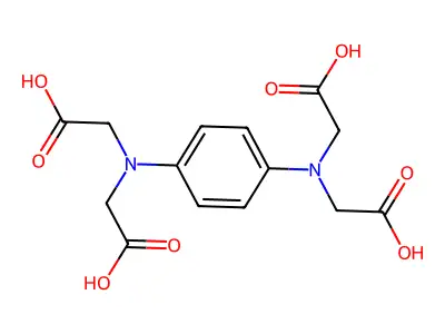 N,N,N',N'-1,4-Phenylenediaminetetraacetic acid structure