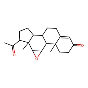 Epoxypregn-4-ene-3,20-dione, (11beta,12beta)- structure