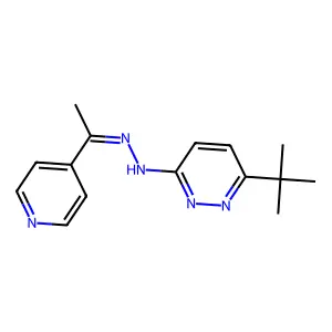 3(2H)-Pyridazinone, 6-(1,1-dimethylethyl)-, [1-(4-pyridinyl)ethylidene]hydrazone structure